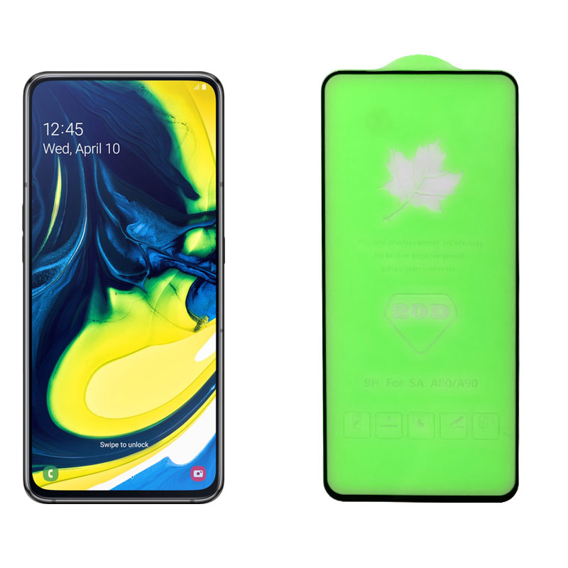 IDOL 1991 TEMPERED GLASS SAMSUNG A80 2019 A805 6.7" 9H 0.25mm 20D FULL GLUE SEMI CURVED BLACK