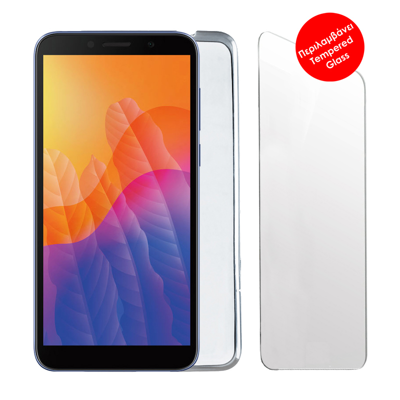 VOLTE-TEL COMBO HUAWEI Y5P 5.45" TEMPERED 0.30 + ΘΗΚΗ SLIMCOLOR AIR WHITE