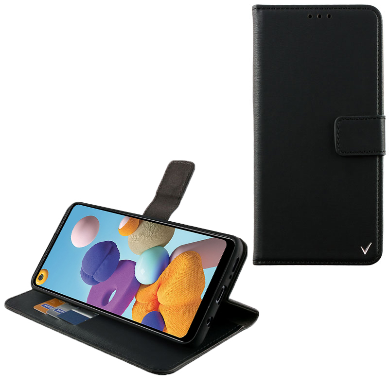 VOLTE-TEL ΘΗΚΗ SAMSUNG A21 A215 6.5" ALLURE MAGNET BOOK STAND CLIP BLACK