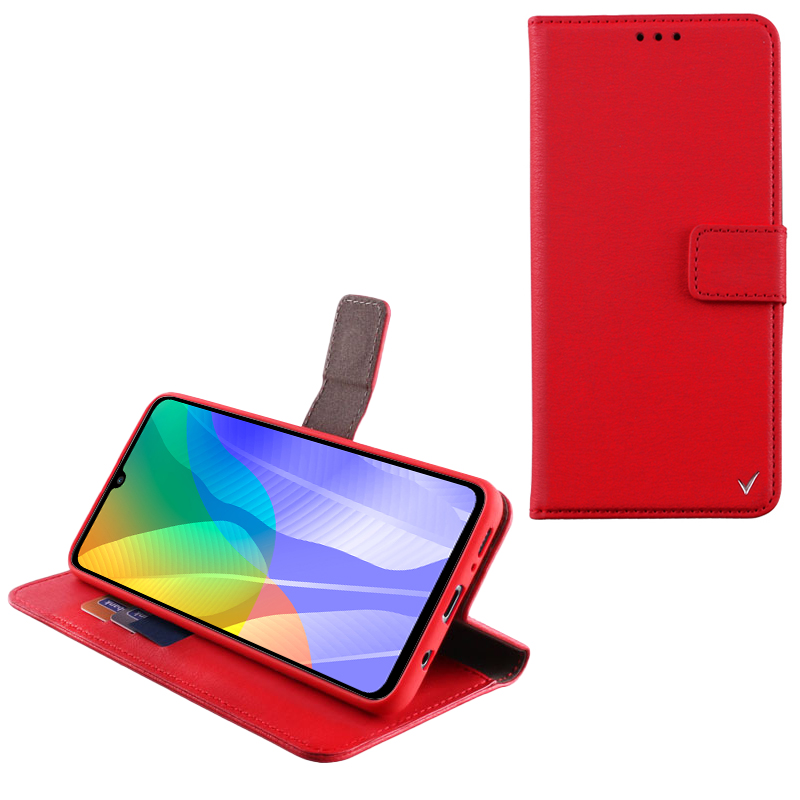 VOLTE-TEL ΘΗΚΗ HUAWEI Y6P 6.3" ALLURE MAGNET BOOK STAND CLIP RED