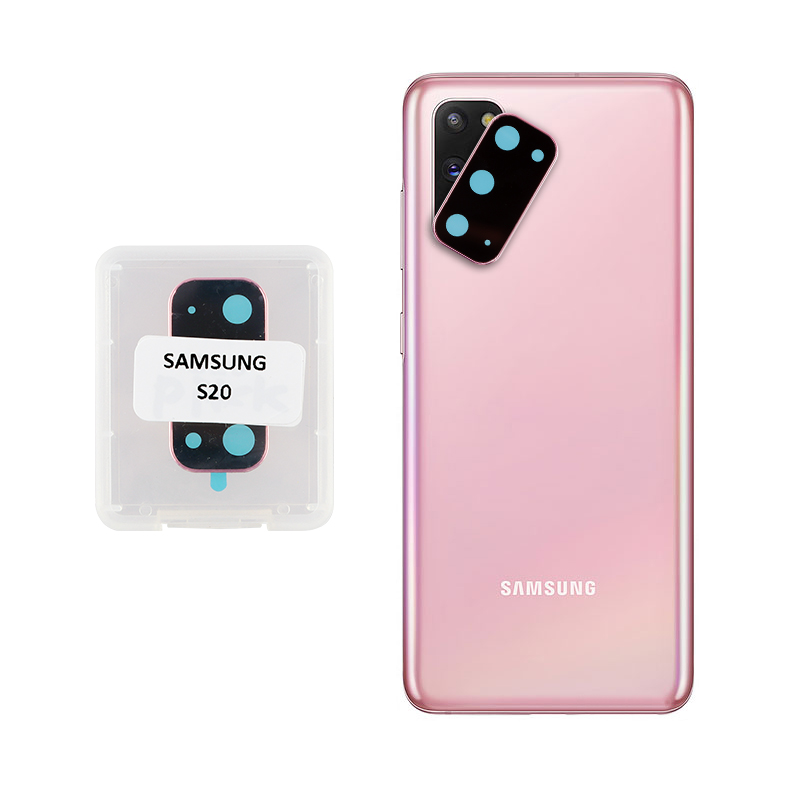 VOLTE-TEL CAMERA GLASS COVER SAMSUNG S20 G980 6.2" 9H 0.30MM TITANIUM WITH FRAME PINK