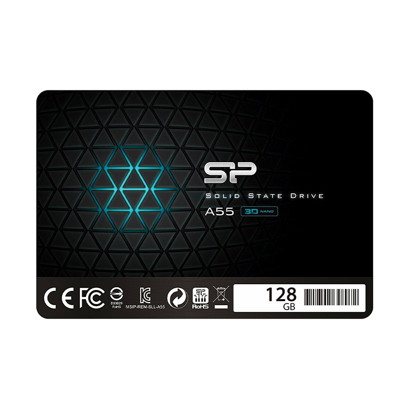 SILICON POWER 2.5" A55 SSD SATA III TCL 3D NAND 128GB 6GB/SEC R/W 550/420MB/s SLIM DESIGN BLUE
