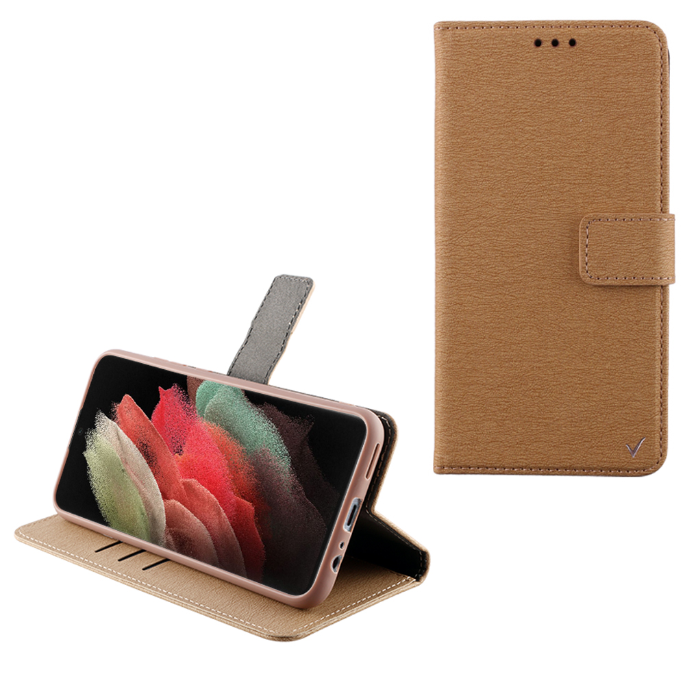 VOLTE-TEL ΘΗΚΗ SAMSUNG S21 ULTRA 5G G998 6.8" ALLURE MAGNET BOOK STAND CLIP GOLD