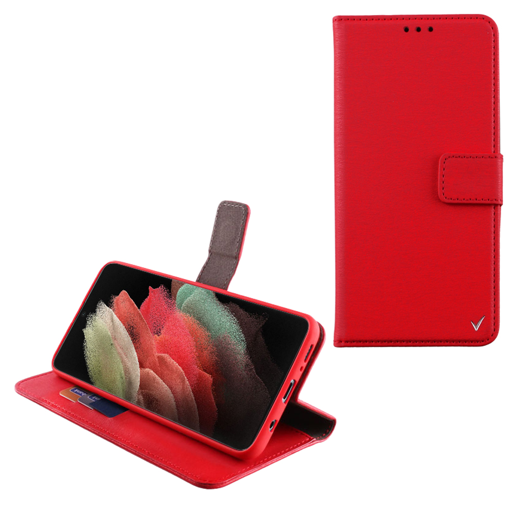 VOLTE-TEL ΘΗΚΗ SAMSUNG S21 ULTRA 5G G998 6.8" ALLURE MAGNET BOOK STAND CLIP RED