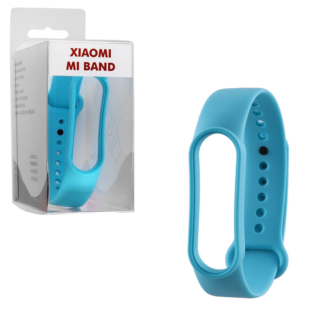 VOLTE-TEL ΛΟΥΡΑΚΙ ΡΟΛΟΓΙΟΥ ΣΙΛΙΚΟΝΗΣ XIAOMI MI BAND 5/MI BAND 6 LIGHT BLUE