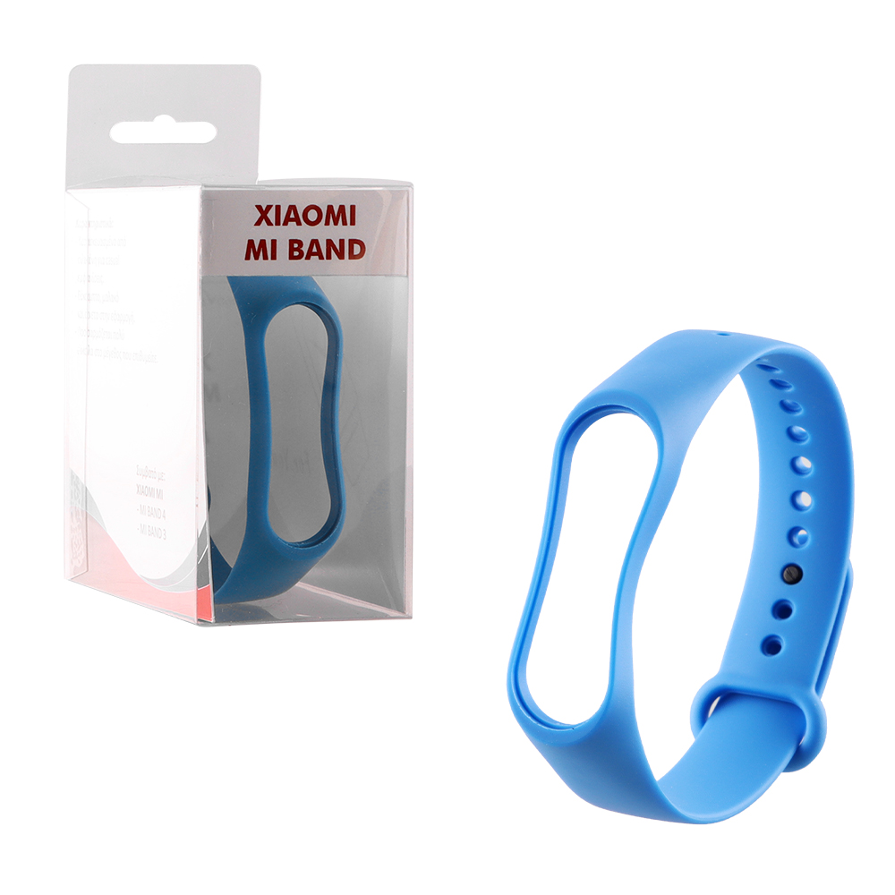 VOLTE-TEL ΛΟΥΡΑΚΙ ΡΟΛΟΓΙΟΥ ΣΙΛΙΚΟΝΗΣ XIAOMI MI BAND 4/MI BAND 3 BLUE