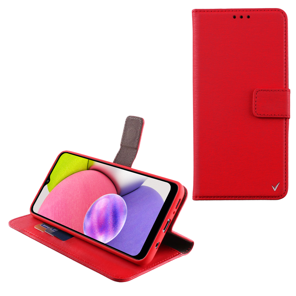 VOLTE-TEL ΘΗΚΗ SAMSUNG A03s A037 6.5" ALLURE MAGNET BOOK STAND CLIP RED