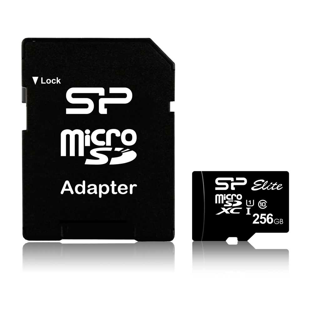 SILICON POWER micro SDHC 256GB CLASS 10 UHS-1 ELITE 4K FULL HD R85 MB/S SD ADAPTOR SP256GBSTXBU1V10SP