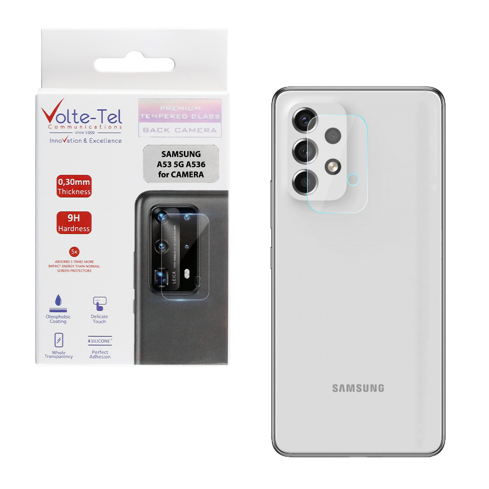 VOLTE-TEL TEMPERED GLASS SAMSUNG A53 5G A536 6.5" 9H 0.30mm FOR CAMERA