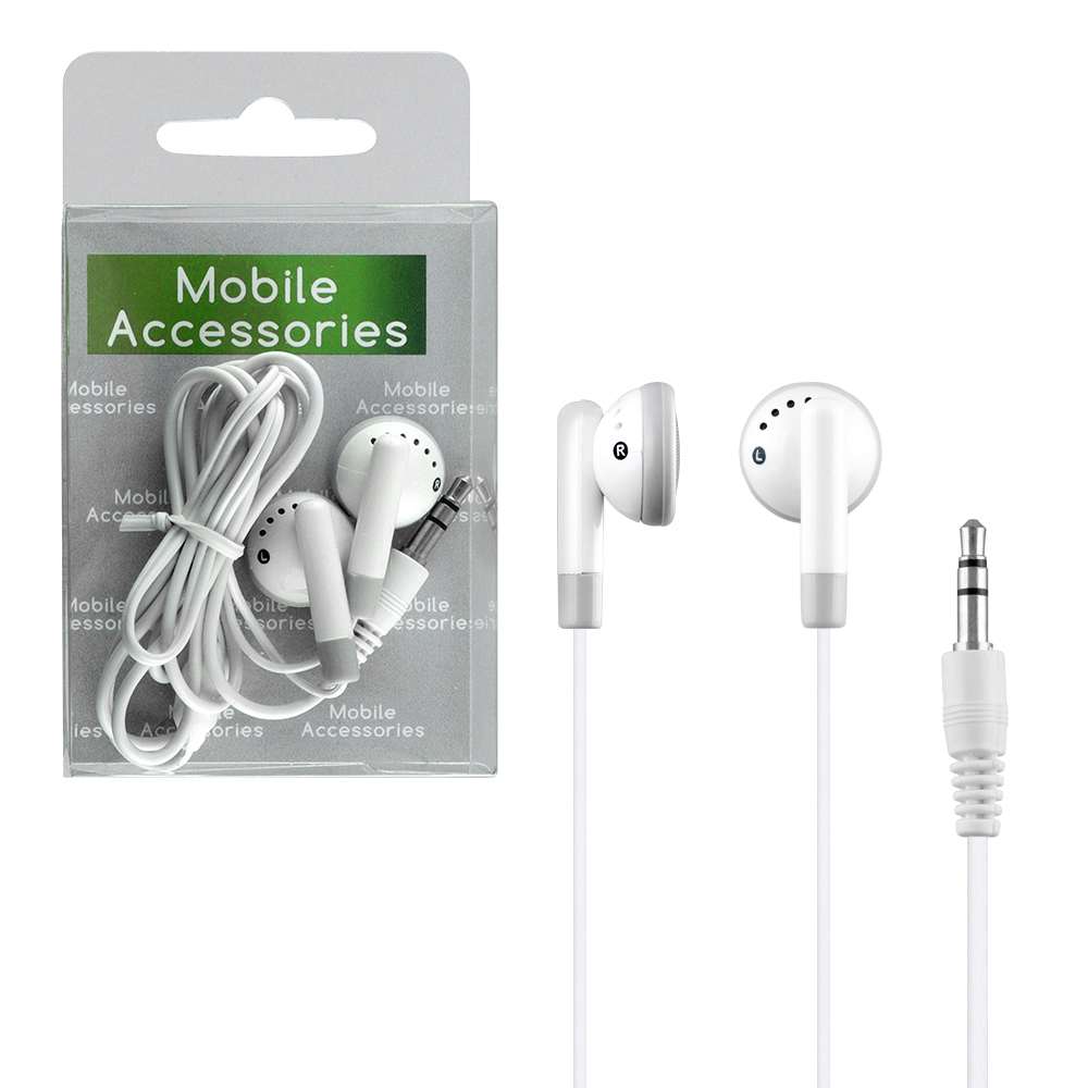 HANDS FREE MP4 WHITE STEREO JACK 3.5mm (100cm)