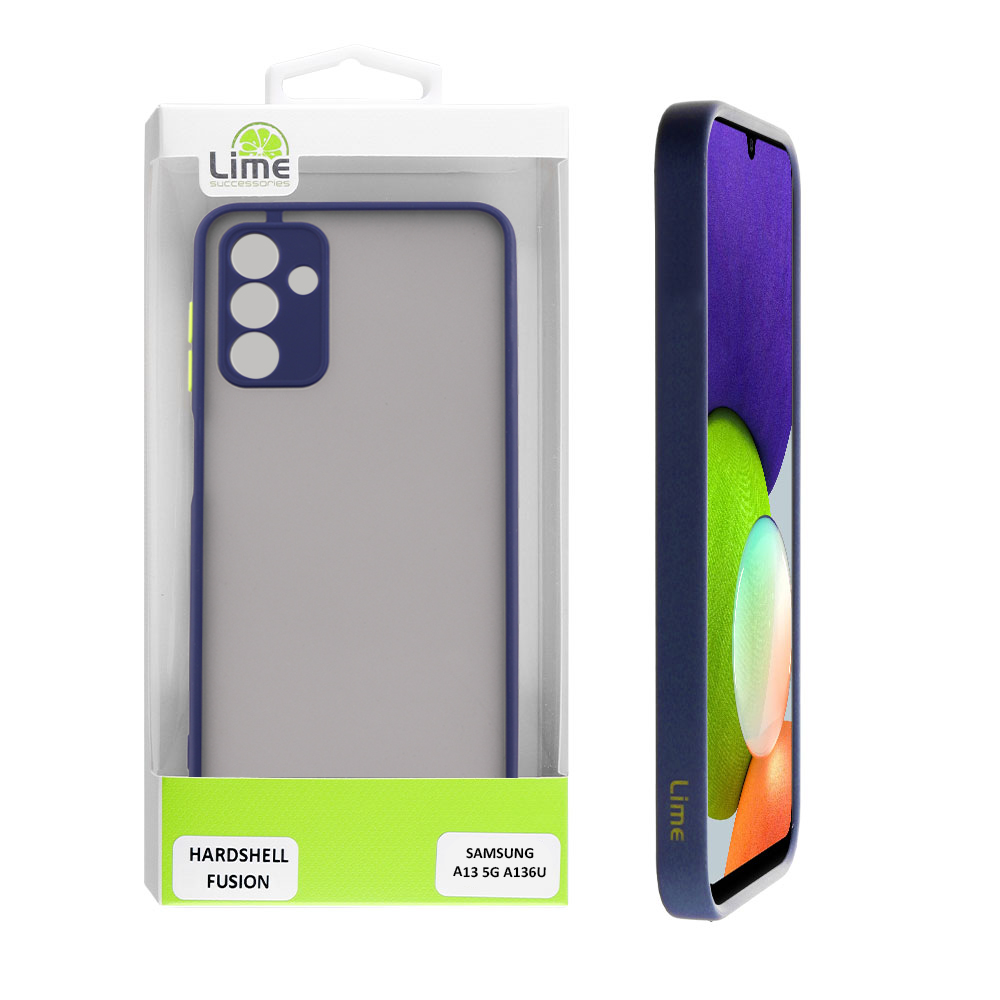 LIME ΘΗΚΗ SAMSUNG A04s A047/A13 5G A136U 6.5" HARDSHELL FUSION FULL CAMERA PROTECTION BLUE WITH YELLOW KEYS