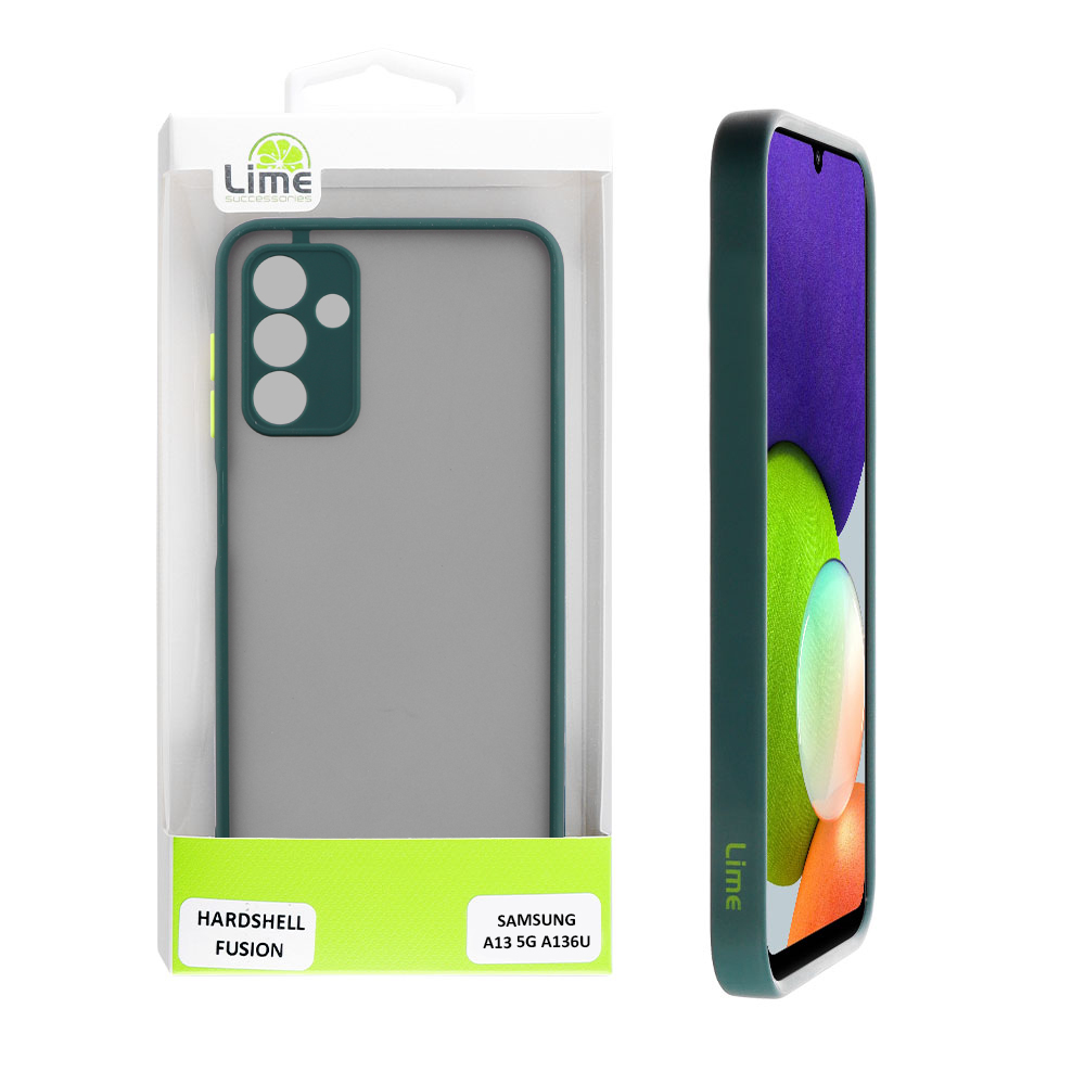 LIME ΘΗΚΗ SAMSUNG A04s A047/A13 5G A136U 6.5" HARDSHELL FUSION FULL CAMERA PROTECTION GREEN WITH YELLOW KEYS