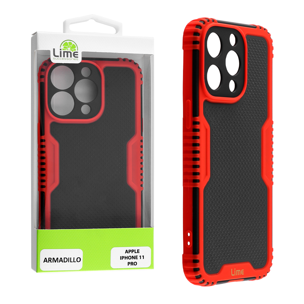 LIME ΘΗΚΗ IPHONE 11 PRO 5.8" ARMADILLO FULL CAMERA PROTECTION RED