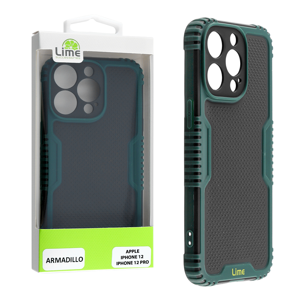 LIME ΘΗΚΗ IPHONE 12 PRO/ IPHONE 12 6.1" ARMADILLO FULL CAMERA PROTECTION GREEN