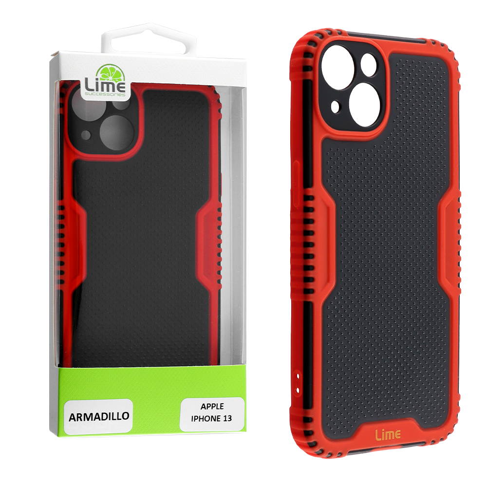 LIME ΘΗΚΗ IPHONE 13 6.1" ARMADILLO FULL CAMERA PROTECTION RED