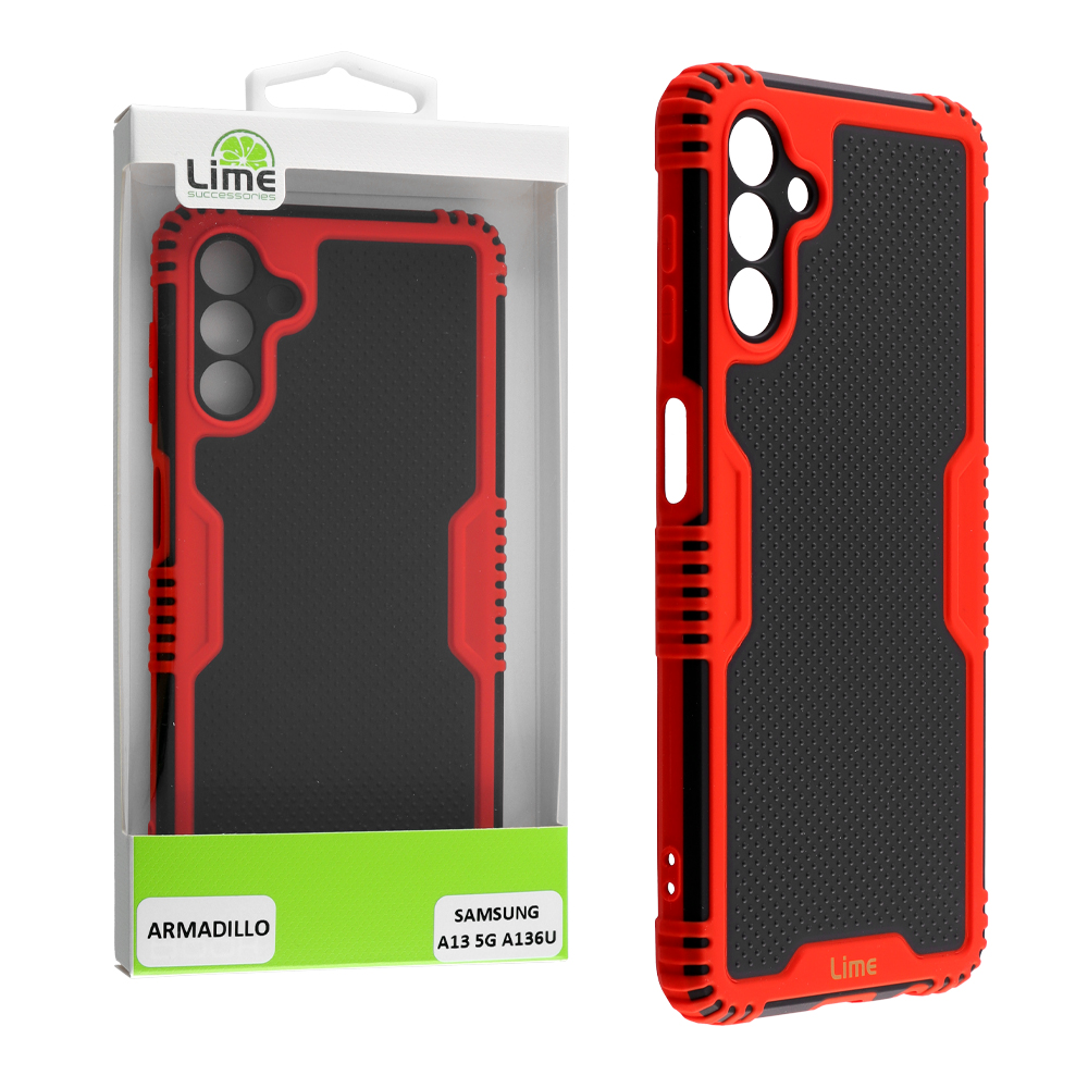 LIME ΘΗΚΗ SAMSUNG A04s A047/A13 5G A136U 6.5" ARMADILLO FULL CAMERA PROTECTION RED