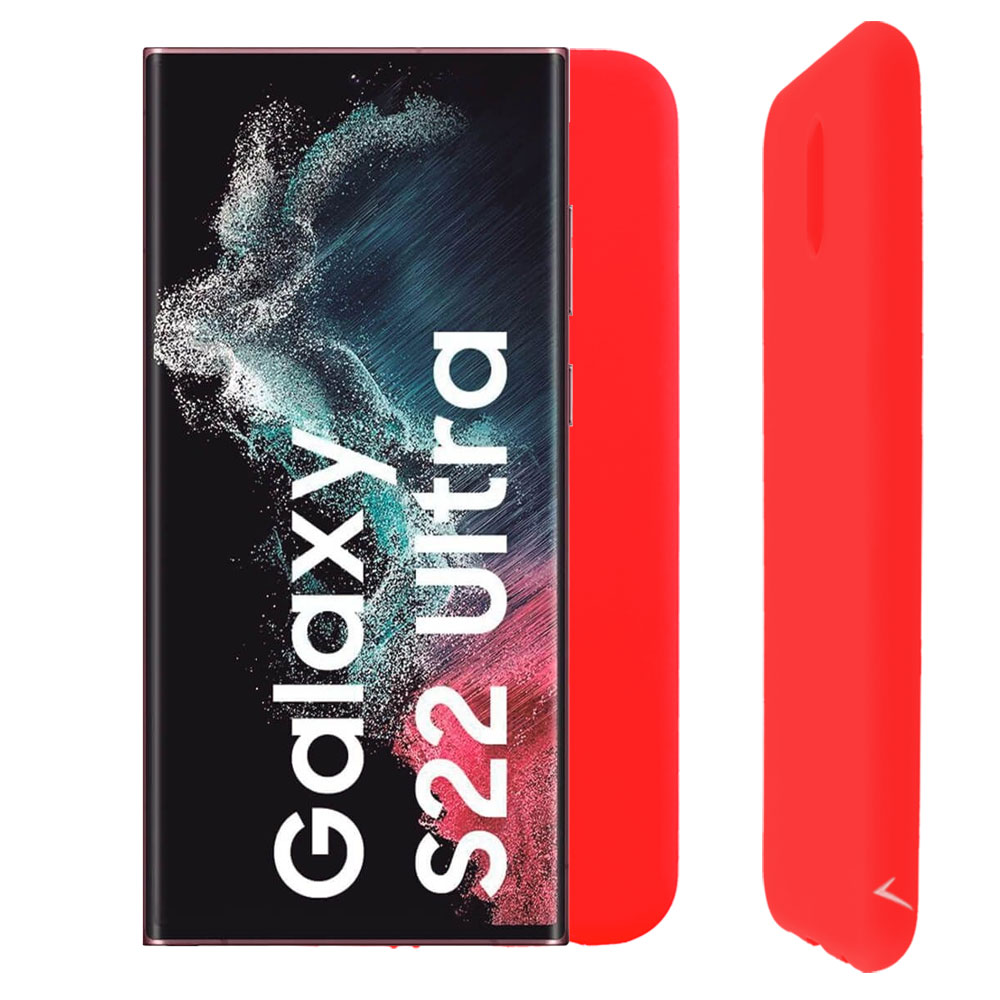 VOLTE-TEL ΘΗΚΗ SAMSUNG S22 ULTRA 5G S908 6.8" SILICON TPU FULL CAMERA PROTECTION RED
