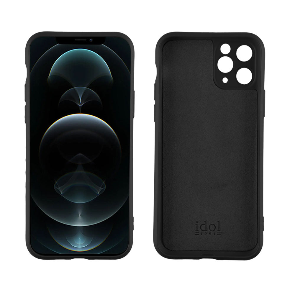 IDOL 1991 ΘΗΚΗ IPHONE 12 PRO 6.1" VELVET TPU 4 SIDE FULL CAMERA PROTECTION BLACK