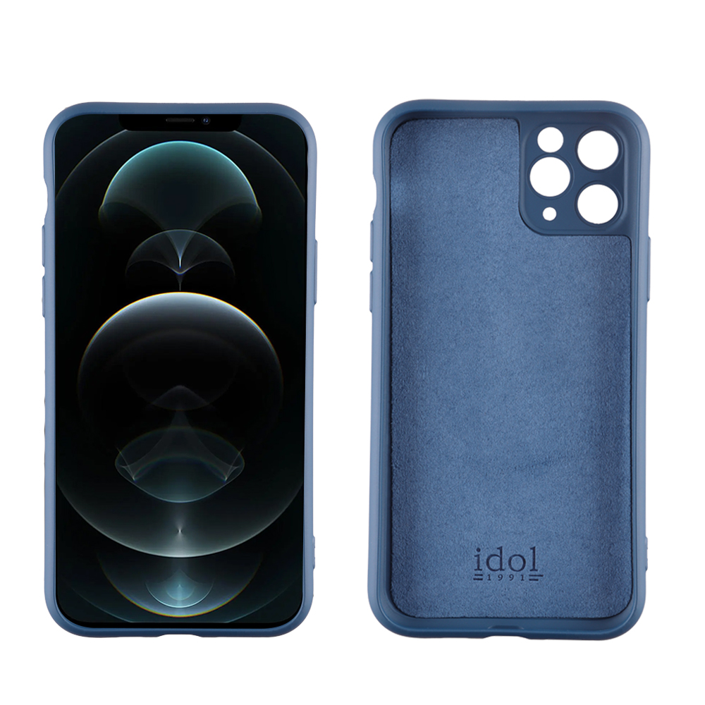 IDOL 1991 ΘΗΚΗ IPHONE 12 PRO 6.1" VELVET TPU 4 SIDE FULL CAMERA PROTECTION BLUE