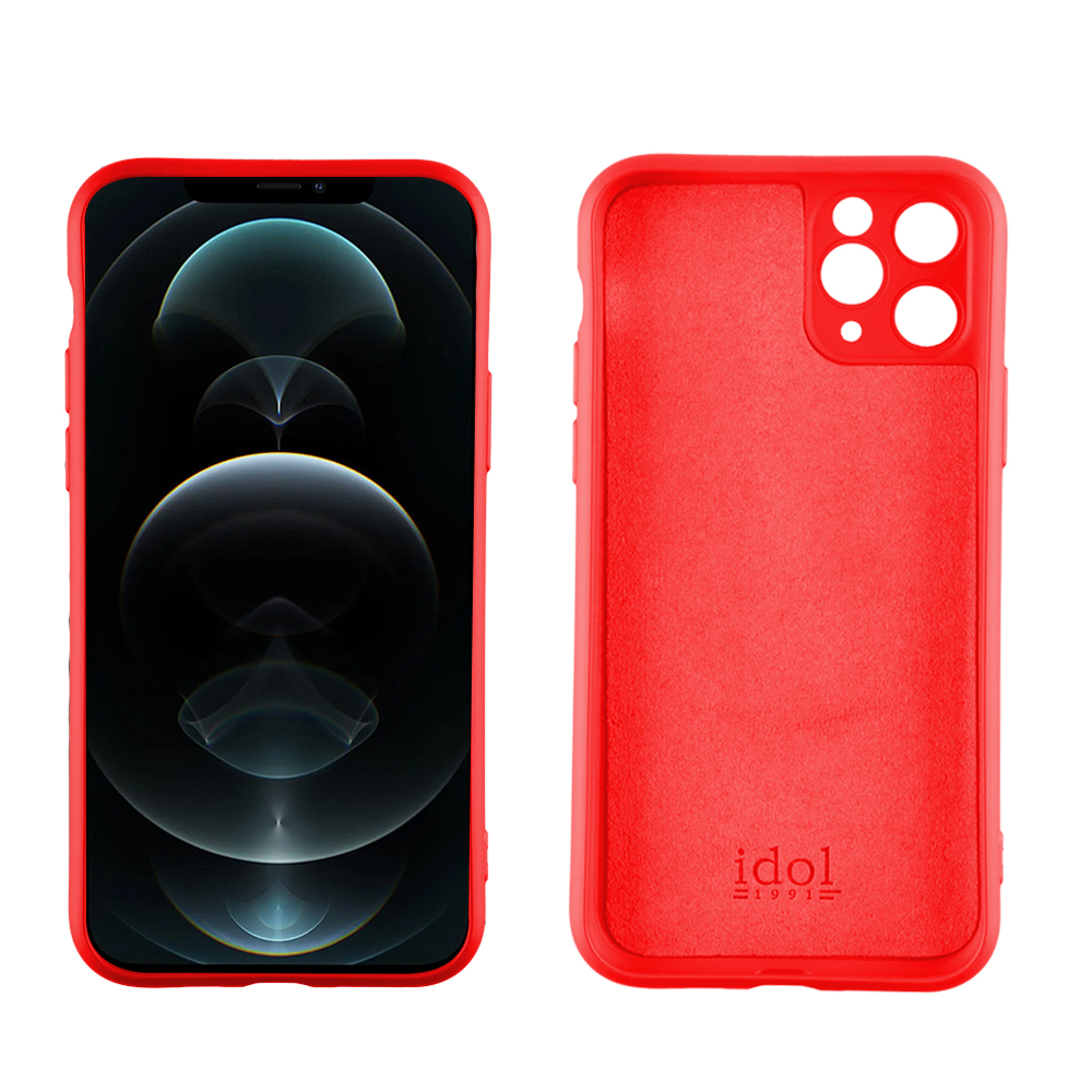 IDOL 1991 ΘΗΚΗ IPHONE 12 PRO 6.1" VELVET TPU 4 SIDE FULL CAMERA PROTECTION RED