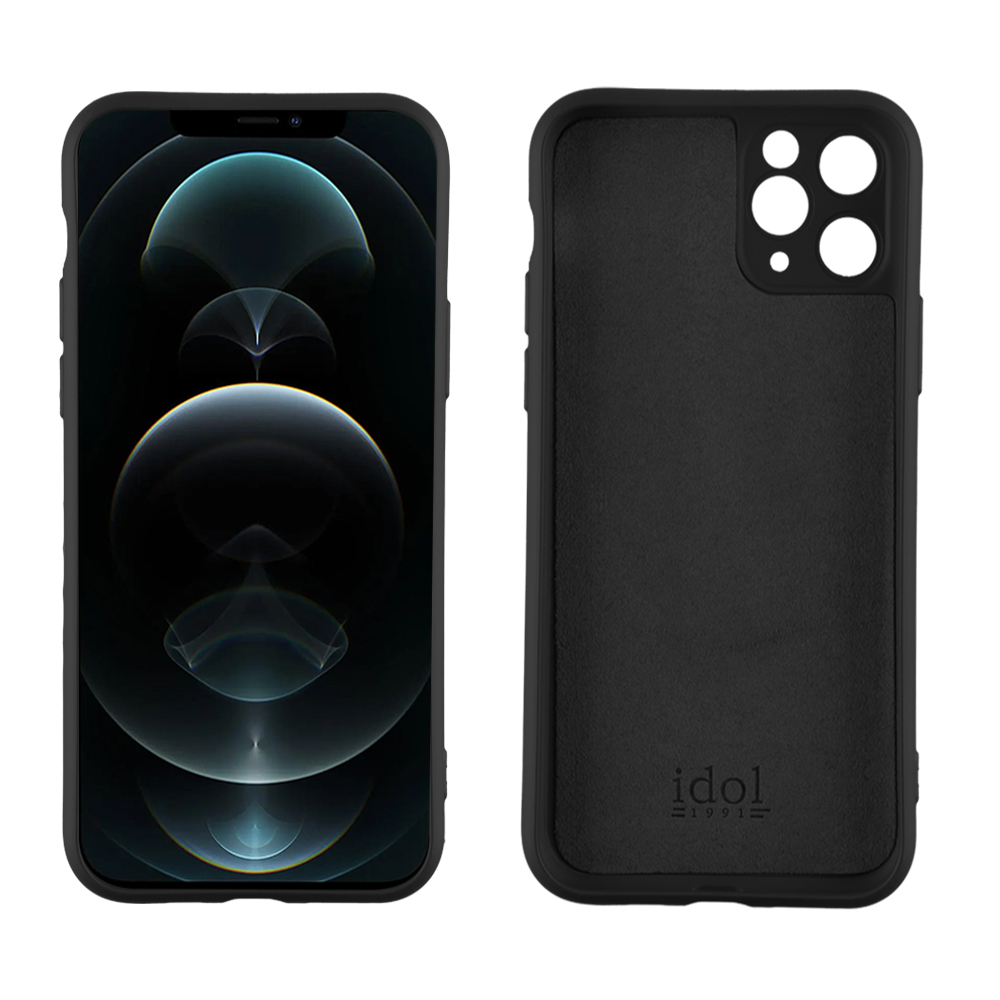 IDOL 1991 ΘΗΚΗ IPHONE 12 PRO MAX 6.7" VELVET TPU 4 SIDE FULL CAMERA PROTECTION BLACK