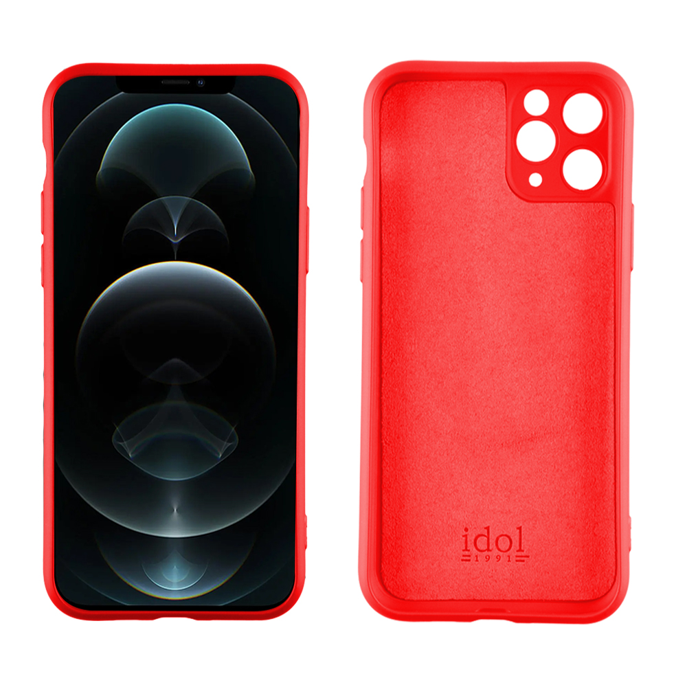 IDOL 1991 ΘΗΚΗ IPHONE 12 PRO MAX 6.7" VELVET TPU 4 SIDE FULL CAMERA PROTECTION RED