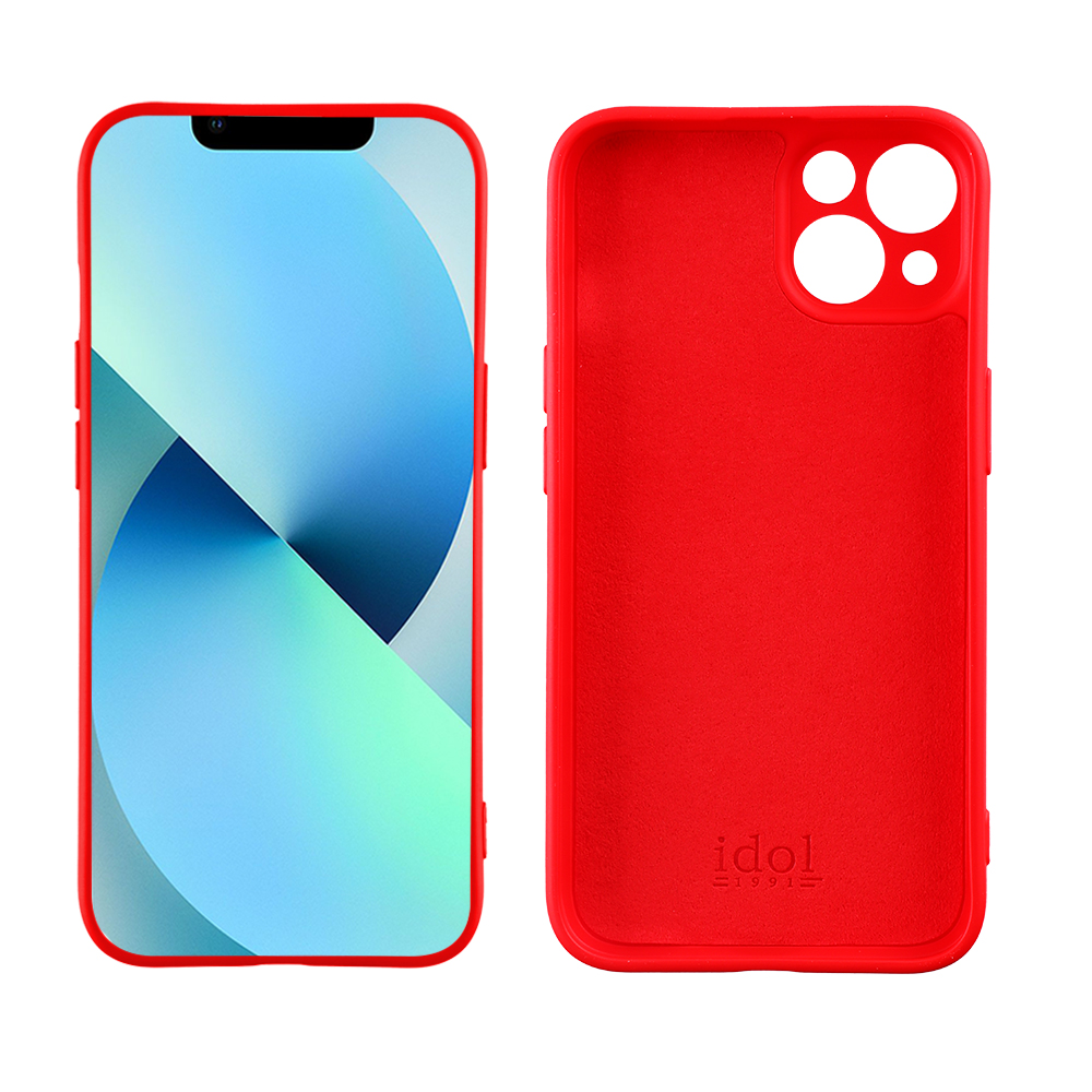 IDOL 1991 ΘΗΚΗ IPHONE 13 MINI 5.4" VELVET TPU 4 SIDE FULL CAMERA PROTECTION RED