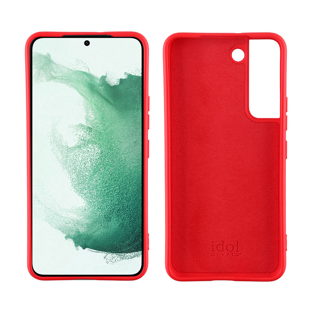 IDOL 1991 ΘΗΚΗ SAMSUNG S22 PLUS 5G S906 6.6" VELVET TPU 4 SIDE CAMERA GUARD PROTECTION RED