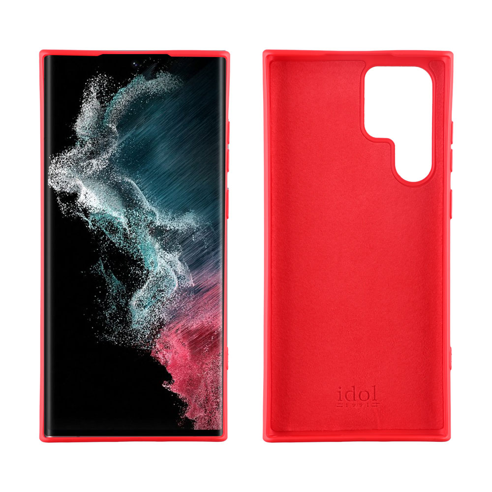 IDOL 1991 ΘΗΚΗ SAMSUNG S22 ULTRA 5G S908 6.8" VELVET TPU 4 SIDE RED