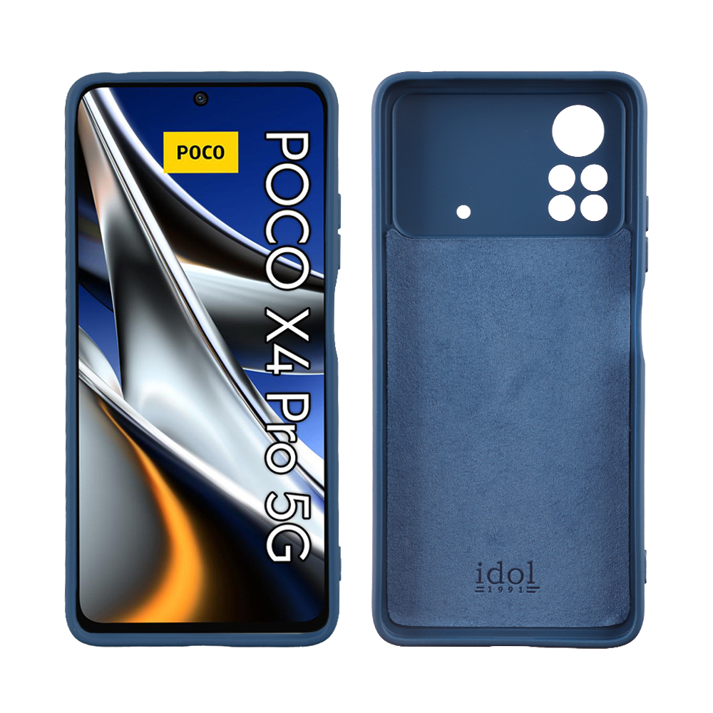 IDOL 1991 ΘΗΚΗ XIAOMI POCO X4 PRO 5G 6.67" VELVET TPU 4 SIDE FULL CAMERA PROTECTION BLUE