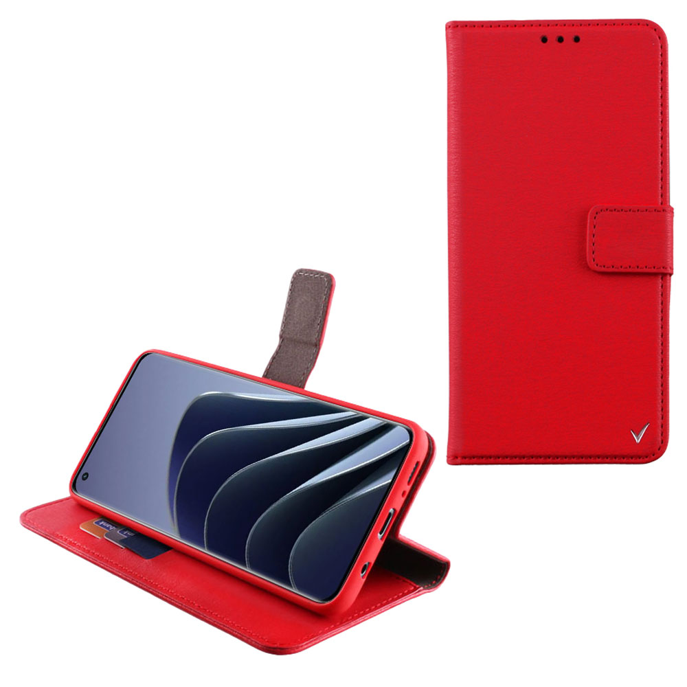 VOLTE-TEL ΘΗΚΗ ONEPLUS 10 PRO 6.7" ALLURE MAGNET BOOK STAND CLIP FULL CAMERA PROTECTION RED