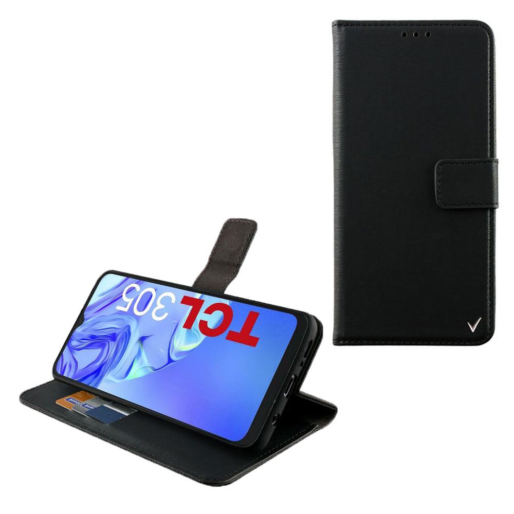 VOLTE-TEL ΘΗΚΗ TCL 305/306/30E/30SE 6.52" ALLURE MAGNET BOOK STAND CLIP BLACK