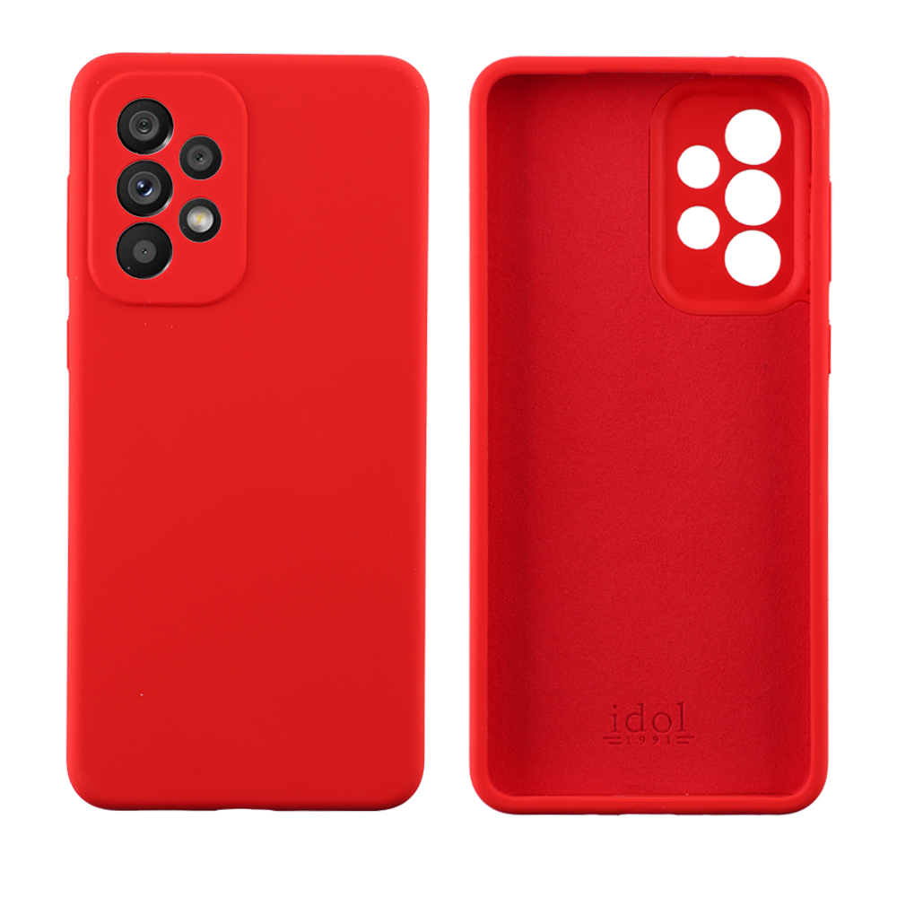 IDOL 1991 ΘΗΚΗ SAMSUNG A53 5G A536 6.5" VELVET ELITE TPU 4 SIDE FULL CAMERA PROTECTION RED