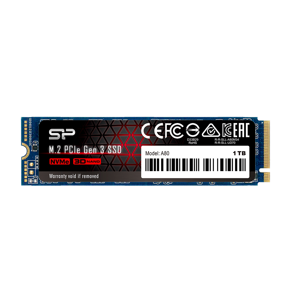 SILICON POWER ACE A80 SSD PCIe GEN 3x4 NVMe 1.3 SLC 1TB M.2 HMB - DRAM Max 3400/3000 Mb/s