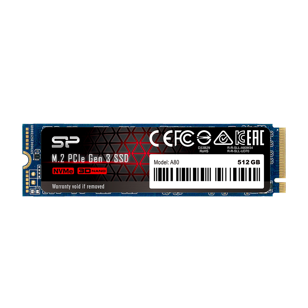 SILICON POWER ACE A80 SSD PCIe GEN 3x4 NVMe 1.3 SLC 512GB M.2 HMB - DRAM Max 3400/3000 Mb/s