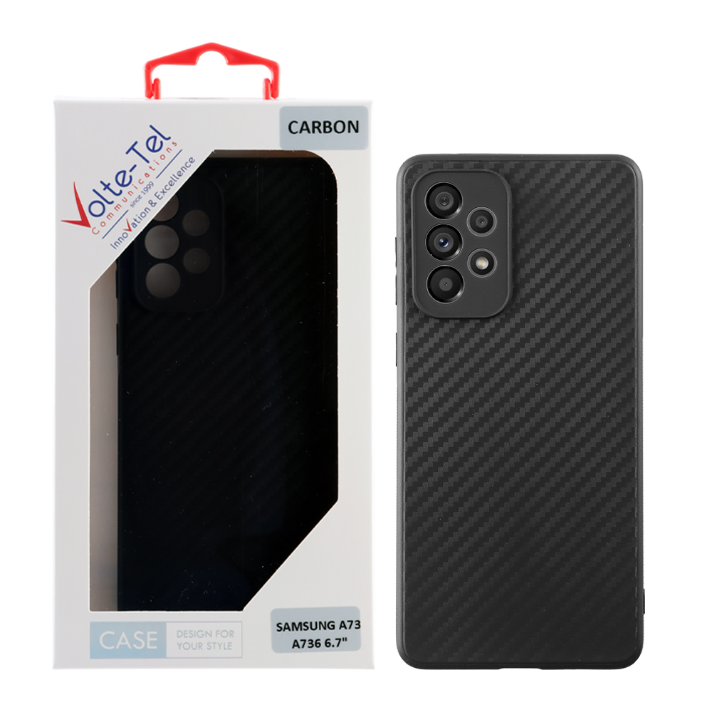 VOLTE-TEL ΘΗΚΗ SAMSUNG A73 A736 6.7" CARBON CAMERA PROTECTIVE BLACK