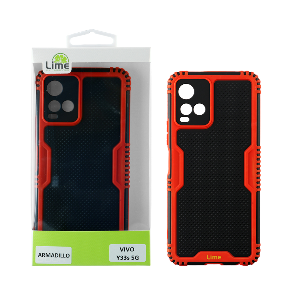 LIME ΘΗΚΗ VIVO Y33s 4G 6.58" ARMADILLO FULL CAMERA PROTECTION RED
