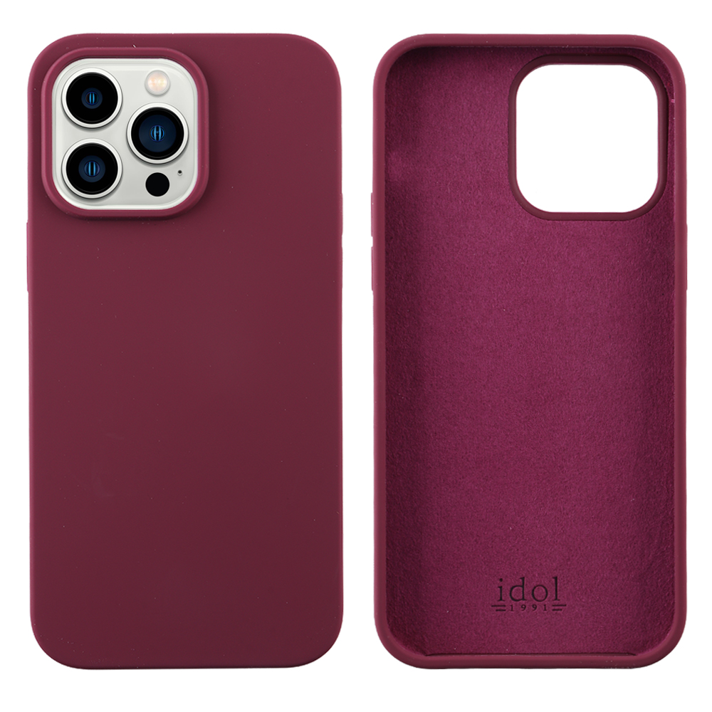 IDOL 1991 ΘΗΚΗ IPHONE 14 PRO MAX 6.7" VELVET ELITE TPU 4 SIDE CAMERA GUARD BURGUNDY