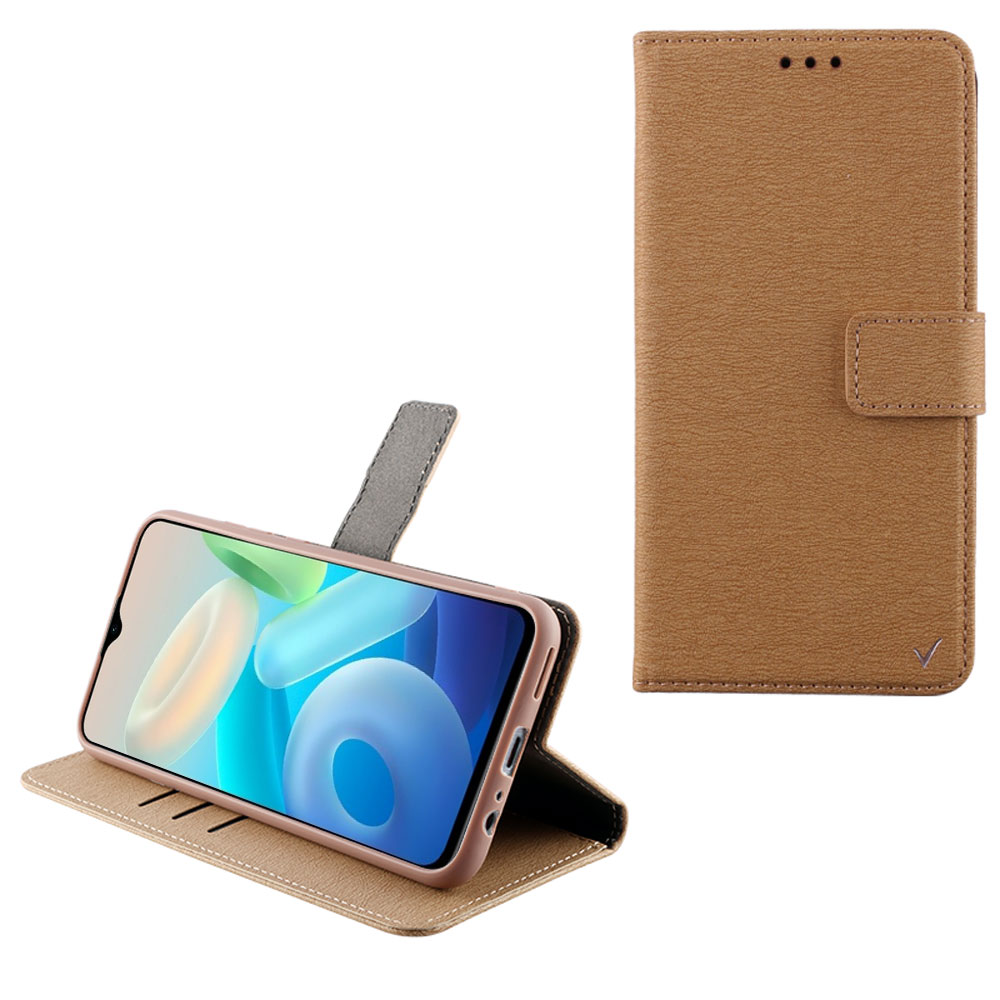 VOLTE-TEL ΘΗΚΗ VIVO Y33s 4G/5G 6.58" ALLURE MAGNET BOOK STAND CLIP GOLD