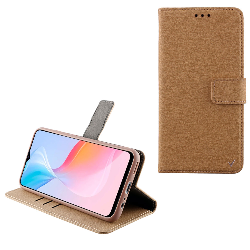 VOLTE-TEL ΘΗΚΗ VIVO Y76 5G 6.58" ALLURE MAGNET BOOK STAND CLIP GOLD