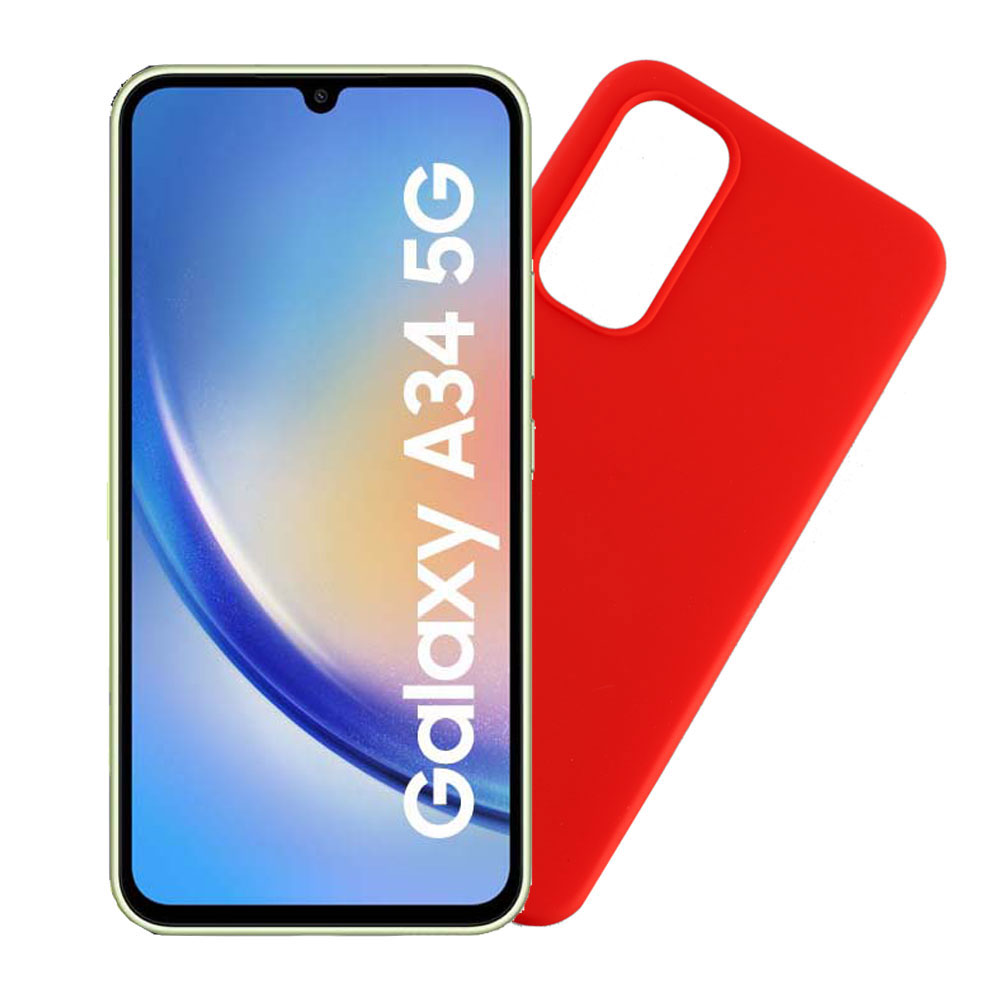 VOLTE-TEL ΘΗΚΗ SAMSUNG A34 5G A346 6.6" SILICON TPU CAMERA GUARD RED