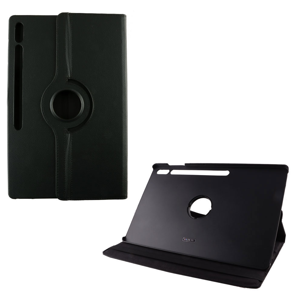 VOLTE-TEL ΘΗΚΗ SAMSUNG X900 TAB S8 ULTRA/X906 TAB S8 ULTRA LTE 14.6" LEATHER BOOK ROTATING STAND BLACK