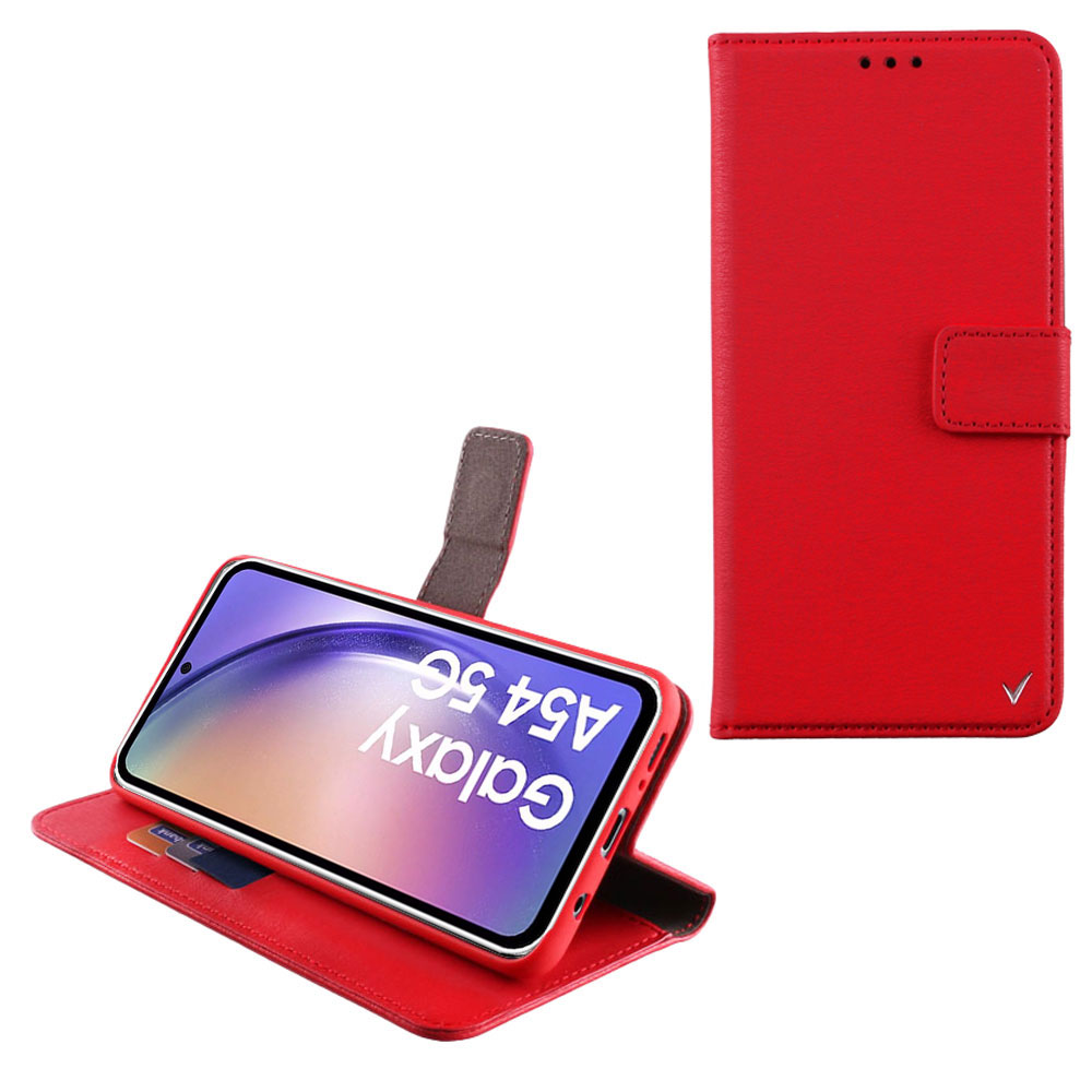 VOLTE-TEL ΘΗΚΗ SAMSUNG A54 5G A546 6.4" ALLURE MAGNET BOOK STAND CLIP RED