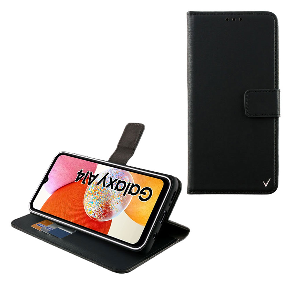 VOLTE-TEL ΘΗΚΗ SAMSUNG A14 4G A145/A14 5G A146 6.6" ALLURE MAGNET BOOK STAND CLIP BLACK