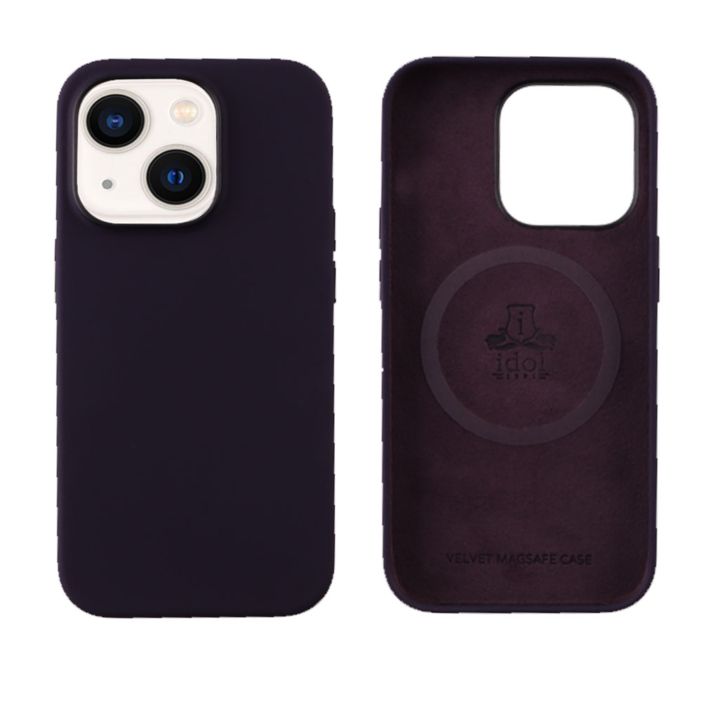 IDOL 1991 ΘΗΚΗ IPHONE 14 6.1" VELVET MAGSAFE TPU CAMERA GUARD ELDERBERRY