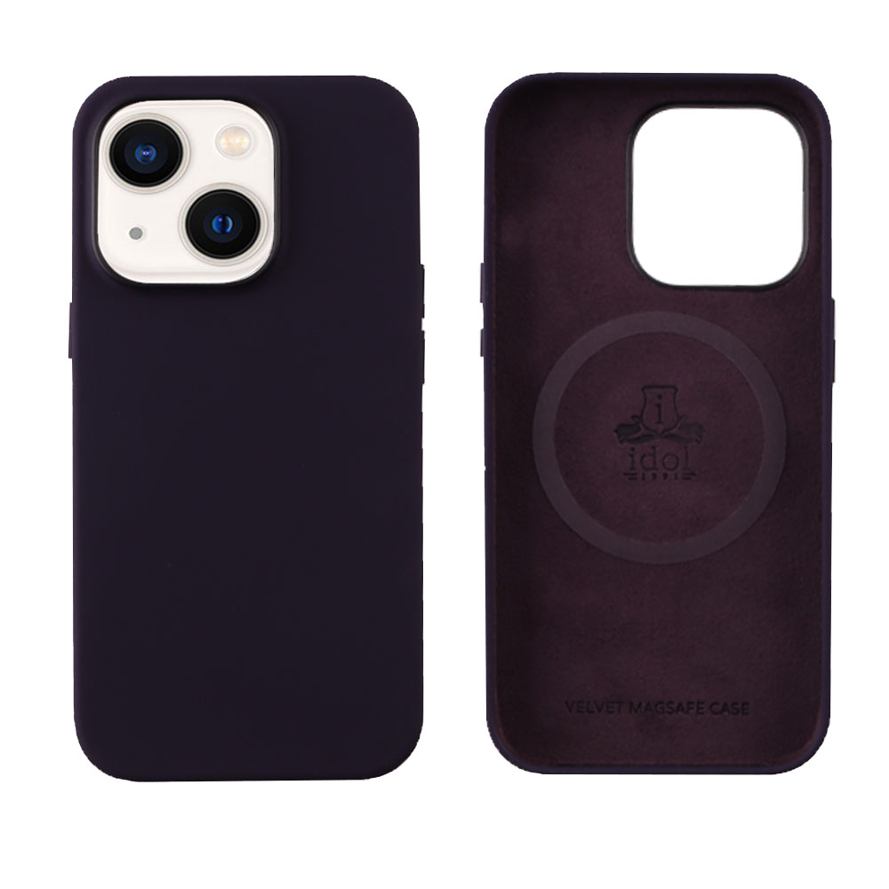 IDOL 1991 ΘΗΚΗ IPHONE 14 PLUS 6.7" VELVET MAGSAFE TPU CAMERA GUARD ELDERBERRY