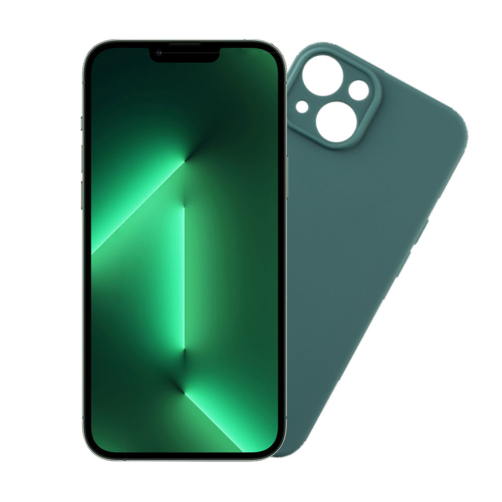 VOLTE-TEL ΘΗΚΗ IPHONE 14 6.1" SILICON TPU CAMERA GUARD DARK GREEN