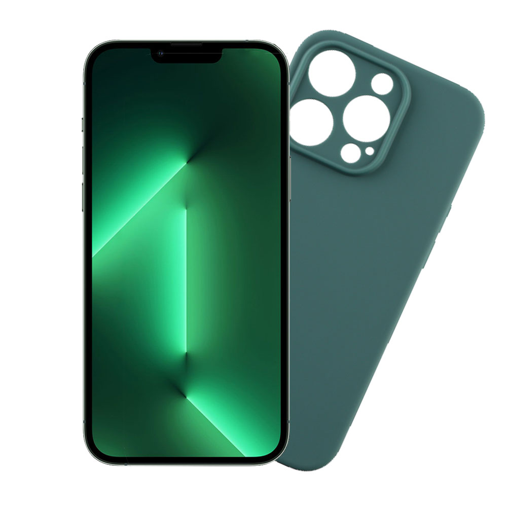 VOLTE-TEL ΘΗΚΗ IPHONE 14 PRO 6.1" SILICON TPU CAMERA GUARD DARK GREEN