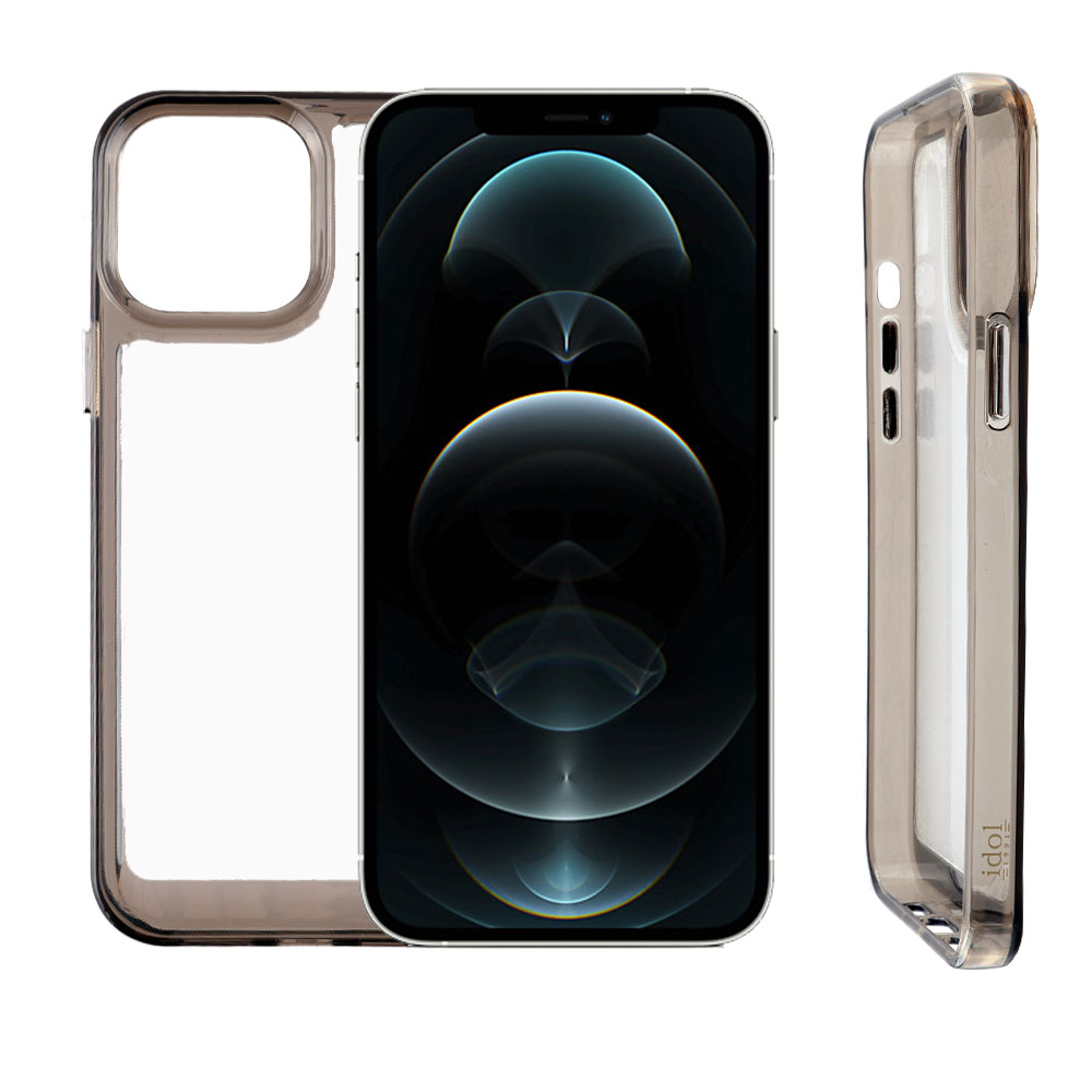 IDOL 1991 ΘΗΚΗ IPHONE 12 PRO MAX 6.7" CRISTALYTE TPU CAMERA GUARD ΔΙΑΦΑΝΗ ΓΚΡΙ