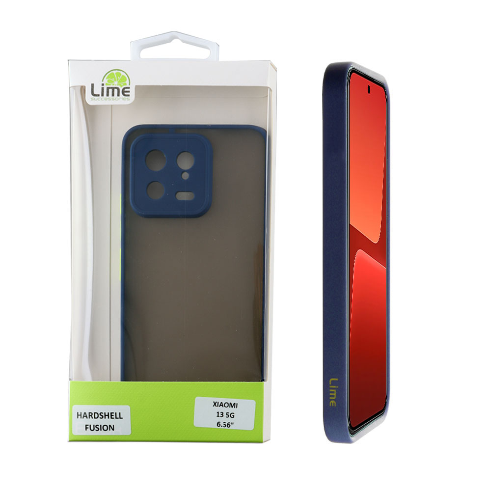 LIME ΘΗΚΗ XIAOMI 13 5G 6.36" HARDSHELL FUSION FULL CAMERA PROTECTION BLUE WITH YELLOW KEYS